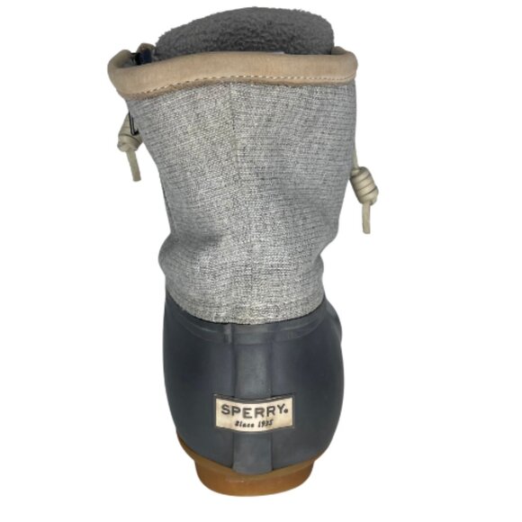 Sperry Womens Dark Grey Topsider Rubber Duck Wool Thinsulate Lace Up Boots Sz 11 - Picture 4 of 8